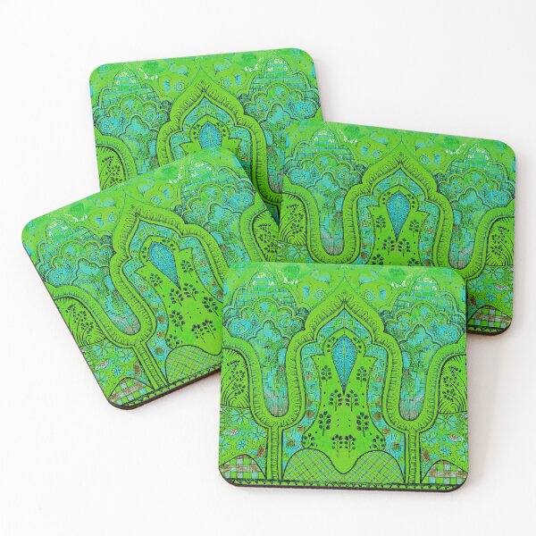 Item preview, temple dance in green designed and sold by Nickdavisinghe.