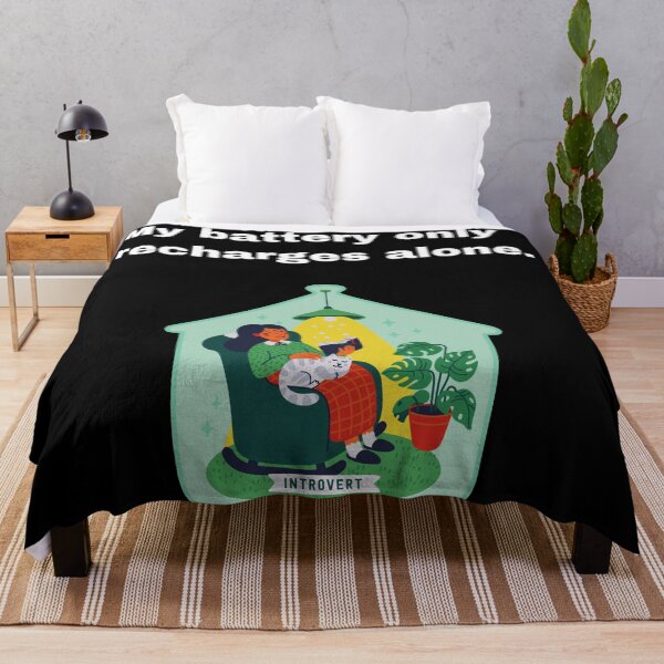 Item preview, My Battery Only Recharges Alone - Introvert Quote Design designed and sold by Creastore.