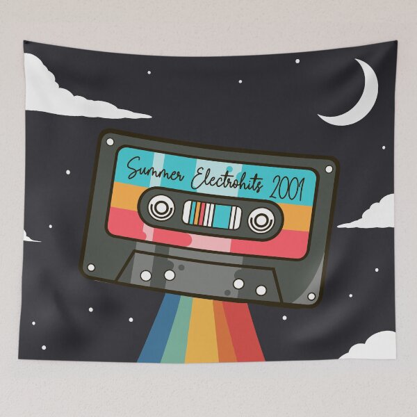 Item preview, Summer Electrohits 2001 T-Shirt – Nostalgic 2000s Cassette Tape Design designed and sold by paulo silveira.