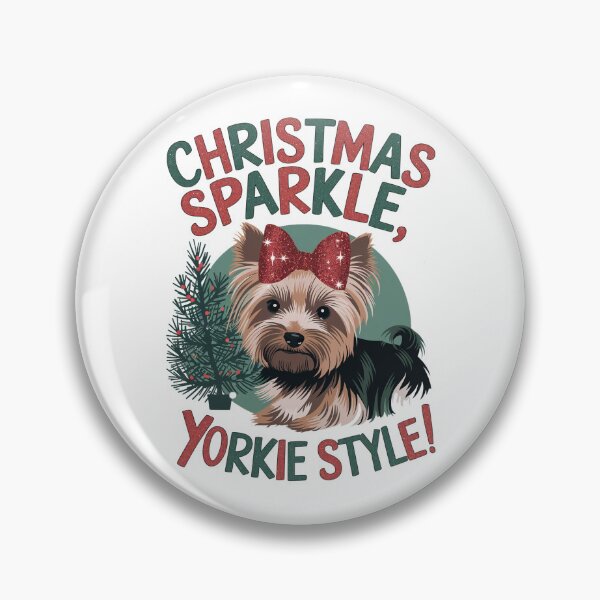 Item preview, Yorkie Christmas Sparkle designed and sold by mpwme.
