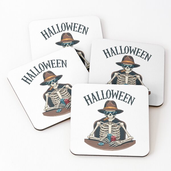 Item preview, Hauntingly Fun: Halloween Poker with the Skeleton Joker designed and sold by PixelEyeArts.