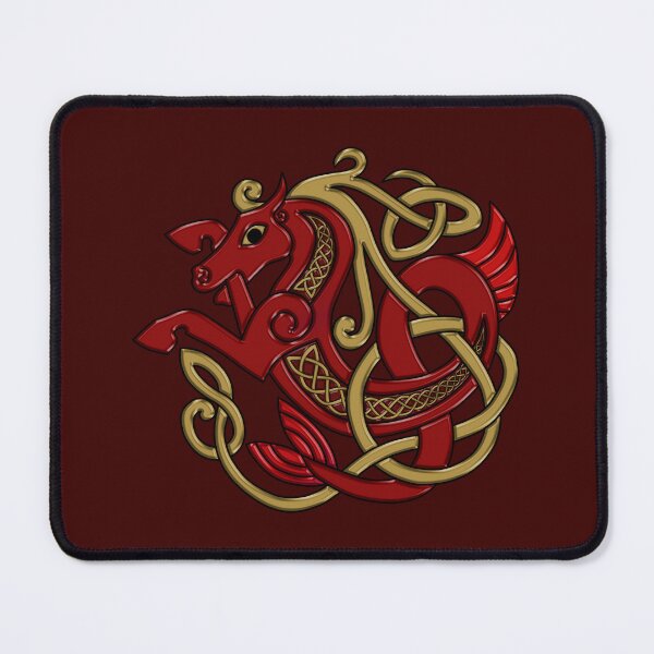 Item preview, Celtic Seahorse Hippocampus in Red and Gold designed and sold by DappledMoon.