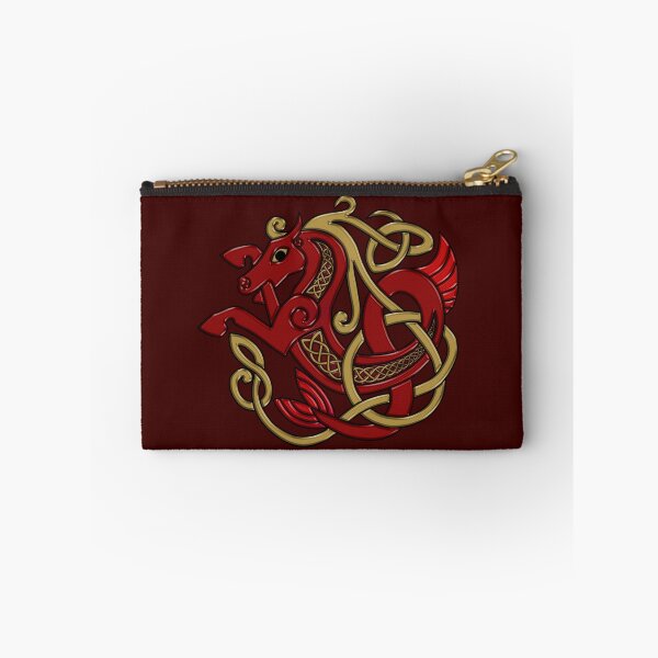 Item preview, Celtic Seahorse Hippocampus in Red and Gold designed and sold by DappledMoon.