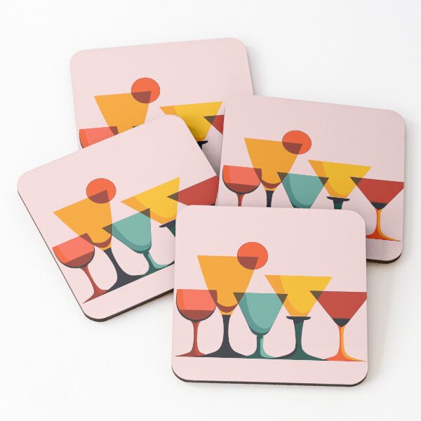 Item preview, Five Sundowner Cocktails Mid-Century Retro Design designed and sold by taiche.