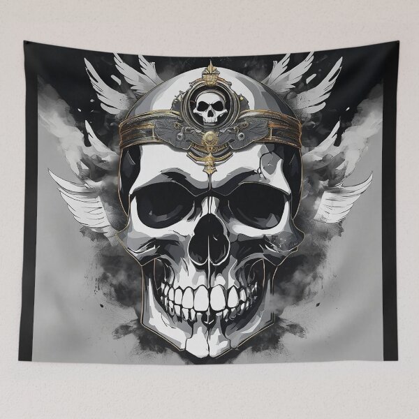 Item preview, "Majestic Skull with Angel Wings – Gothic Fantasy Art" designed and sold by MetalKrane.
