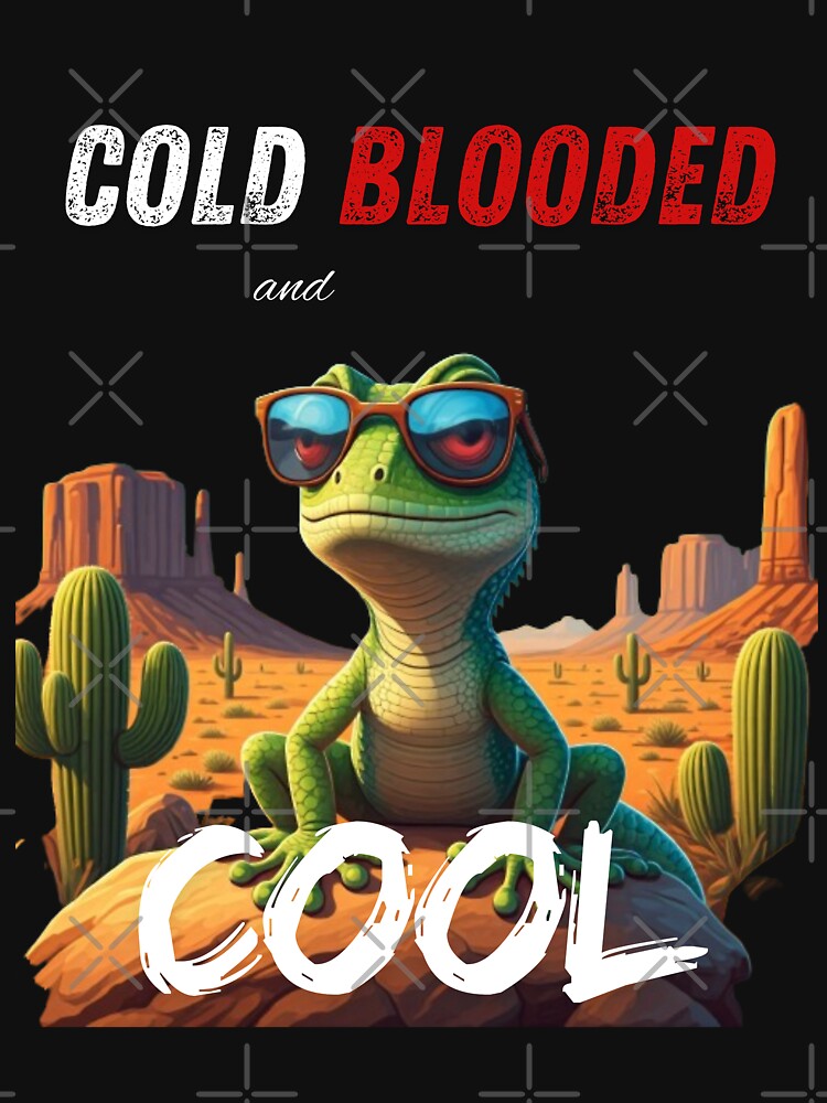 Cool Cartoon Lizard with Sunglasses on Sunlit Rock in Desert