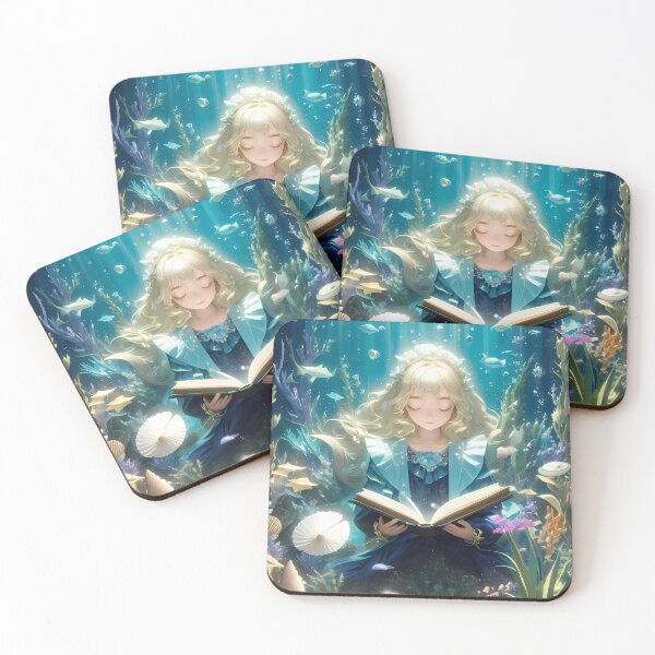 Item preview, Alice reading a book underwater water vision grass designed and sold by MRFEZOO2030.