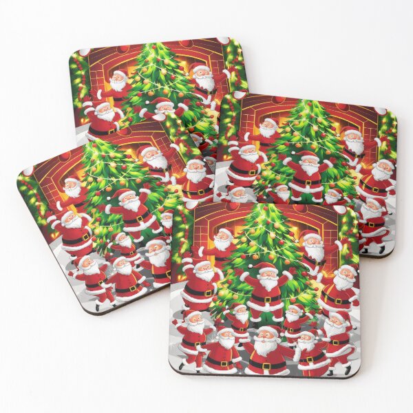 Item preview, Christmas scene with Santa Clauses. designed and sold by MyHappyArtShop.