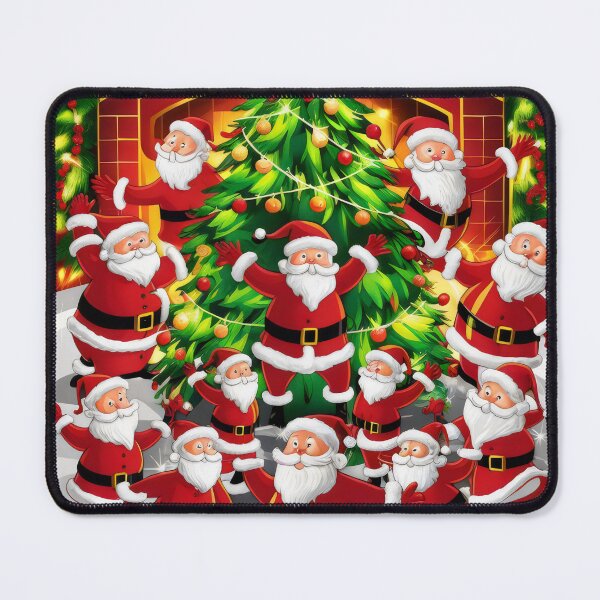 Item preview, Christmas scene with Santa Clauses. designed and sold by MyHappyArtShop.