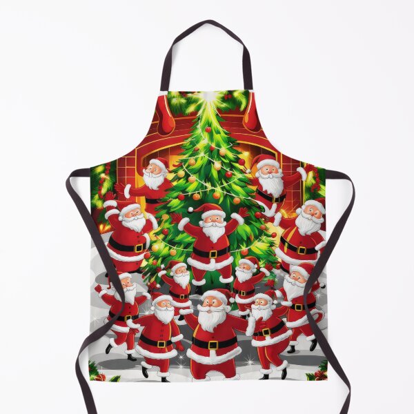 Item preview, Christmas scene with Santa Clauses. designed and sold by MyHappyArtShop.