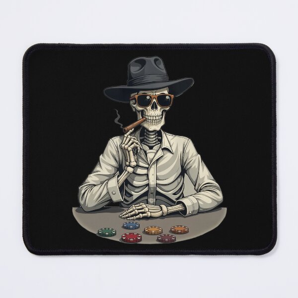 Item preview, Raise the Stakes: Halloween Poker with the Skeleton Joker designed and sold by PixelEyeArts.