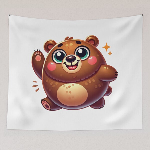 Item preview, Hello Cute Funny Brown Bears designed and sold by pinkycherry.