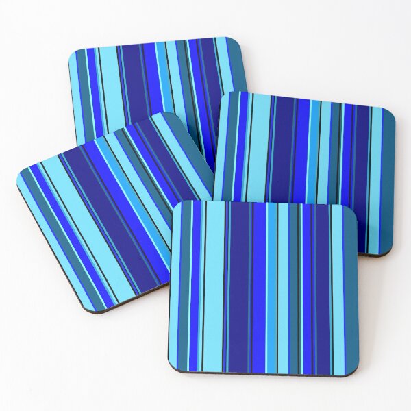 Item preview, Patrón de líneas verticales de código de barras azul designed and sold by Stefrait-7.