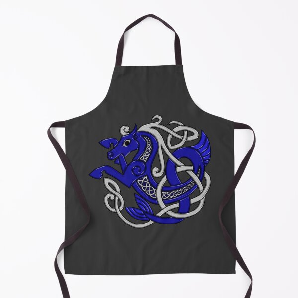 Item preview, Celtic Seahorse Hippocampus in Blue and Silver designed and sold by DappledMoon.