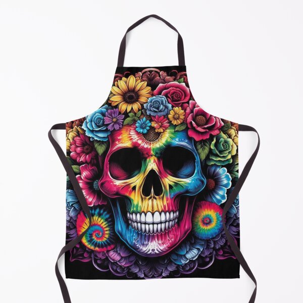 Item preview, Tie Dye Skull and Flowers designed and sold by Paragon-Art.