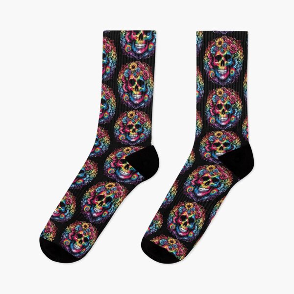 Item preview, Tie Dye Skull and Flowers  designed and sold by Paragon-Art.