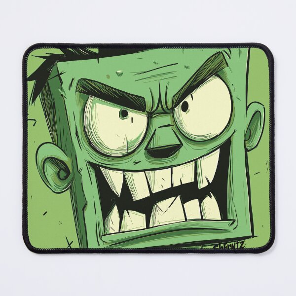 Item preview, Green Zombie Cartoon Horror Face designed and sold by shafranietz.