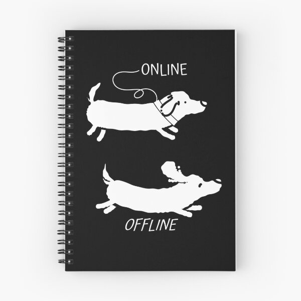 Item preview, Online Offline Rough-haired Dachshund designed and sold by MooonTees.