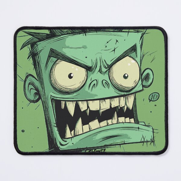 Item preview, Green Zombie Cartoon Horror Face designed and sold by shafranietz.