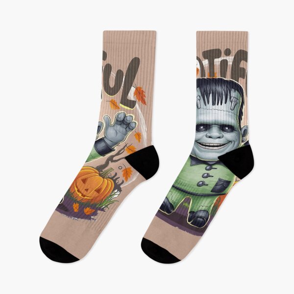 Item preview, Bootiful Frankenstein and pumpkin Monster : Fun and Playful Halloween Design designed and sold by KennerTH.