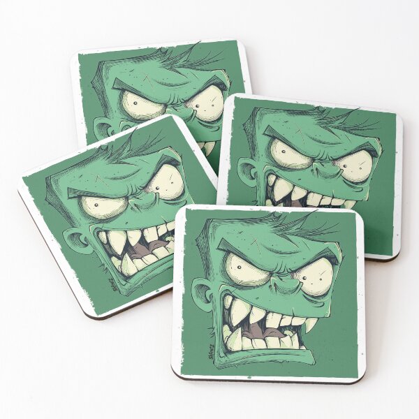 Item preview, Green Zombie Cartoon Horror Face designed and sold by shafranietz.