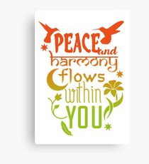 Peace and Harmony - Contrast Canvas Print