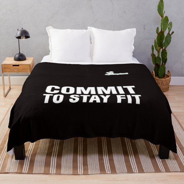 Item preview, Commit To Stay Fit Gym Squirrel white (black also available) designed and sold by DJVYEATES.