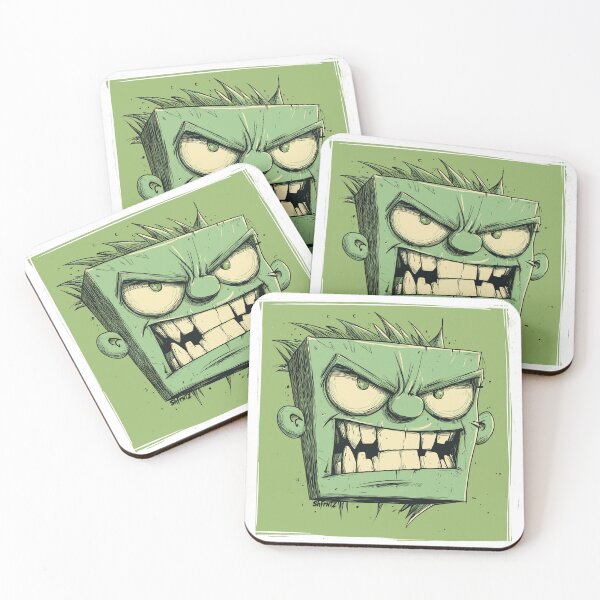 Item preview, Green Zombie Cartoon Horror Face designed and sold by shafranietz.