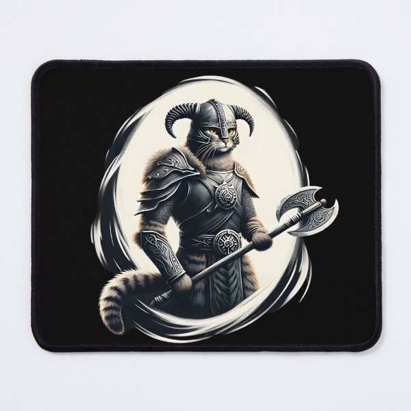 Item preview, Viking Warrior Cat Fantasy Art designed and sold by IllumeInk.