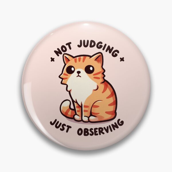 Item preview, Gato atigrado kawaii con mirada de reojo, sin juzgar, solo observando designed and sold by StylishDesigns_ByJohn.