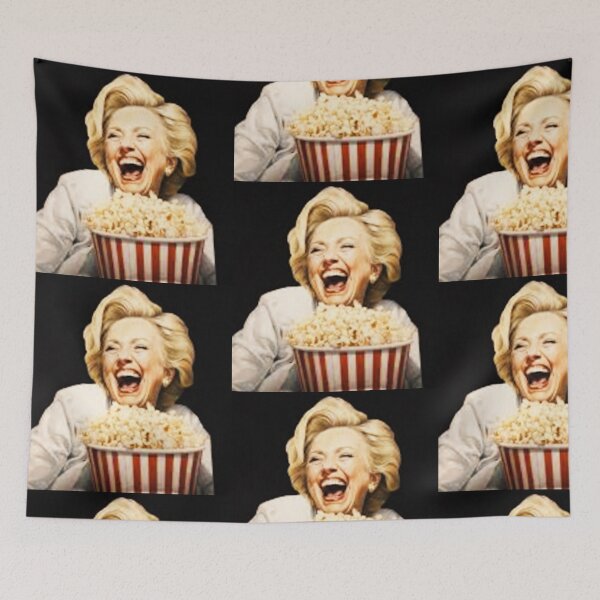 Item preview, Hillary Clinton Eating Popcorn Meme | Funny Political Humor designed and sold by Earth Nature Creations.