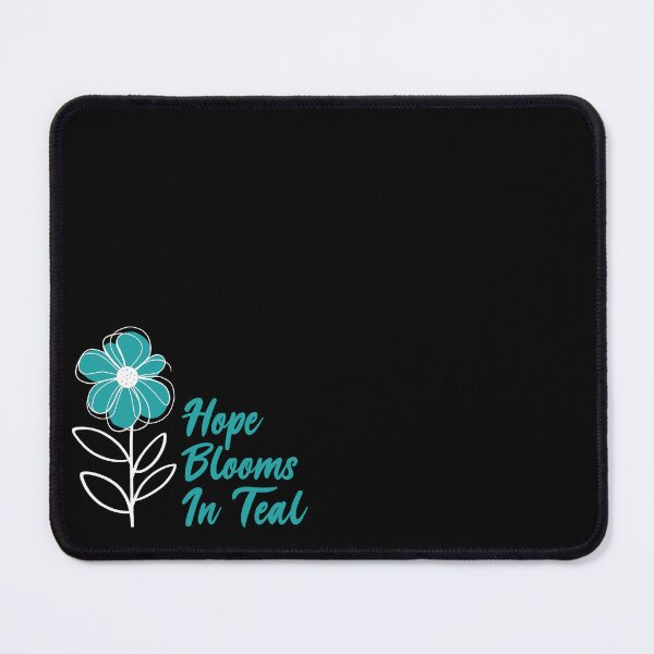 Item preview, Womens Ovarian Cancer Awareness - Turquoise flower - Hope Blooms In Teal designed and sold by Prime-Studio.