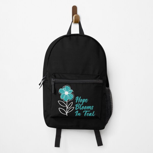 Item preview, Womens Ovarian Cancer Awareness - Turquoise flower - Hope Blooms In Teal designed and sold by Prime-Studio.