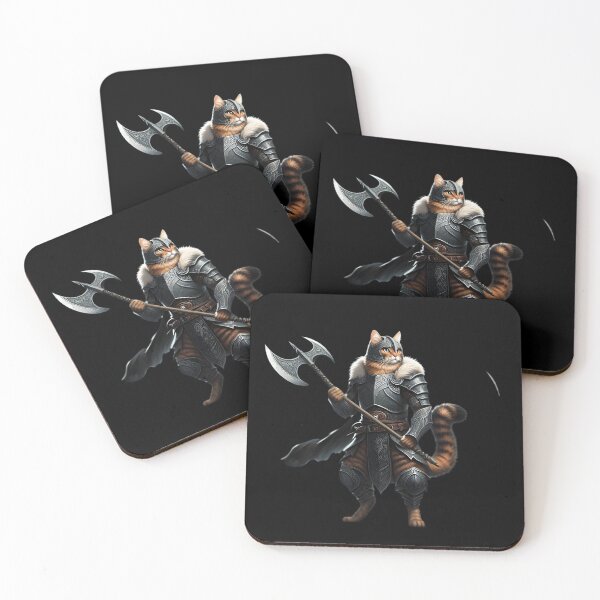Item preview,  Armored Cat Warrior with Axe designed and sold by IllumeInk.