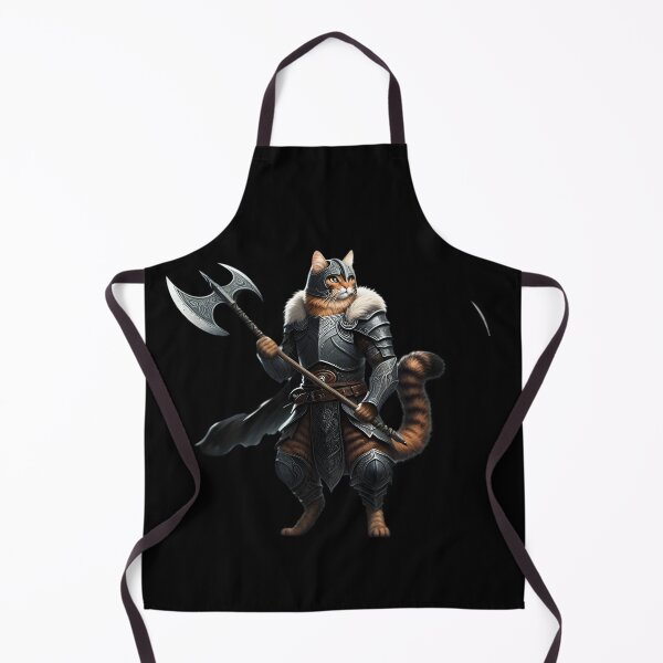 Item preview, Armored Cat Warrior with Axe designed and sold by IllumeInk.