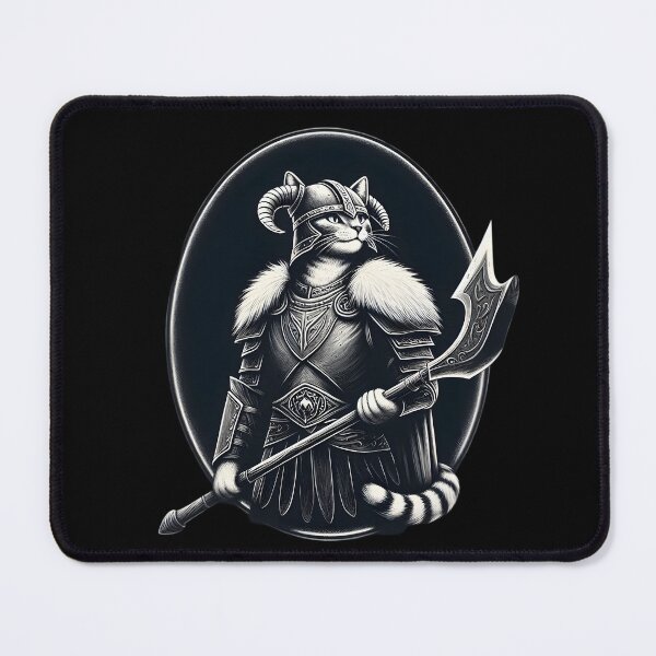 Item preview, Viking Warrior Cat in Armor designed and sold by IllumeInk.