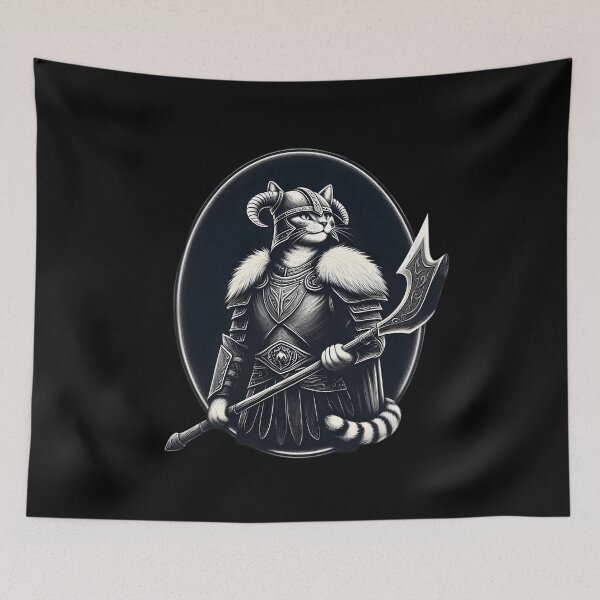 Item preview,  Viking Warrior Cat in Armor designed and sold by IllumeInk.