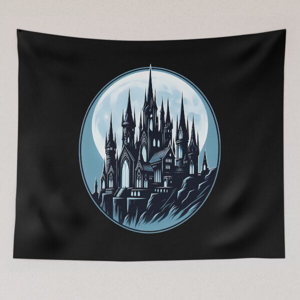 Item preview,  Gothic Moonlit Castle Illustration designed and sold by IllumeInk.