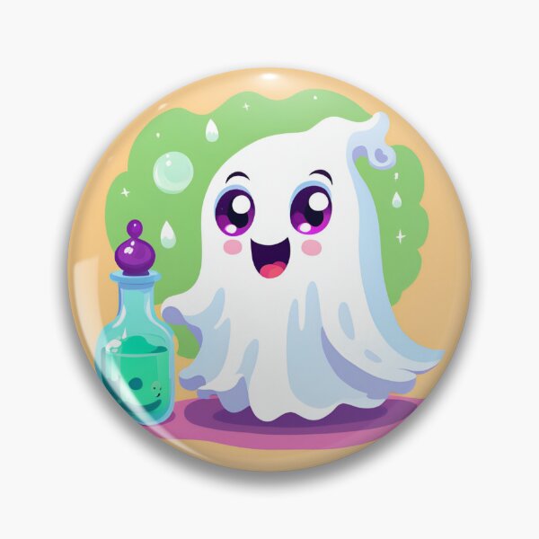 Item preview, Cute Ghost Floating with a Potion Bottle designed and sold by omgnovalynn.
