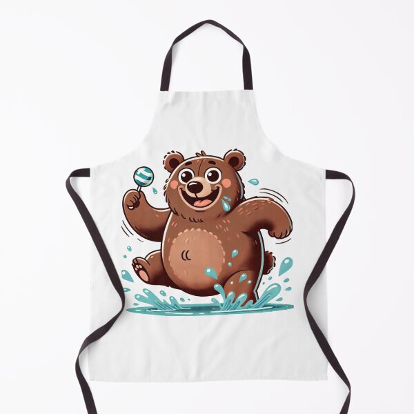 Item preview, Playful Cute Funny Brown Bears Splashing Water designed and sold by pinkycherry.