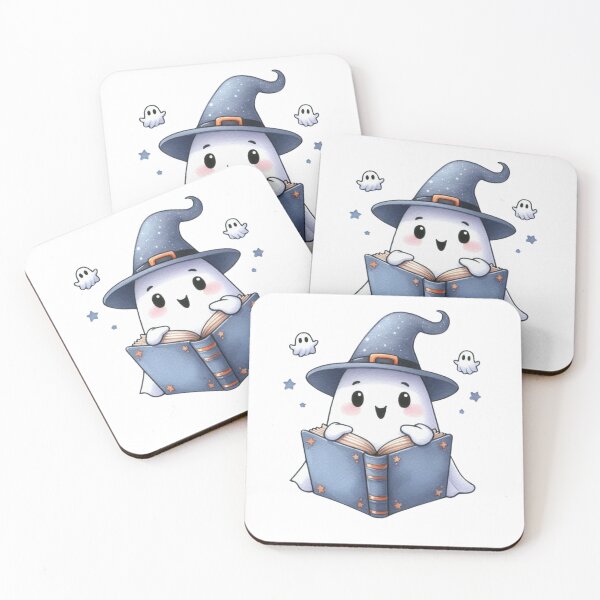 Item preview, Halloween Themed Cute Baby Ghost Reading Book designed and sold by darsh30.
