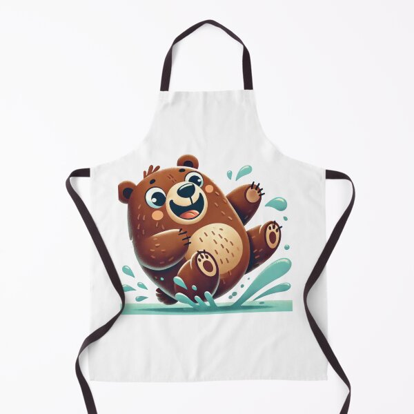 Item preview, Smiling Cute Funny Brown Bears Splashing Water designed and sold by pinkycherry.