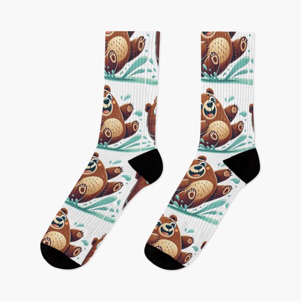 Item preview, Smiling Cute Funny Brown Bears Splashing Water designed and sold by pinkycherry.