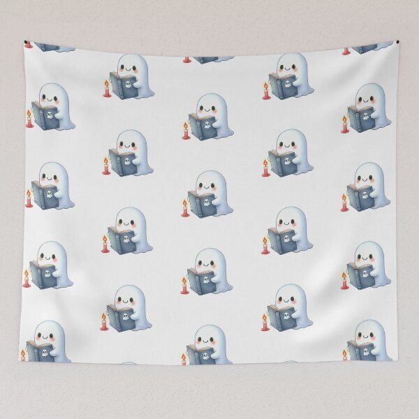 Item preview, Halloween Themed Cute Baby Ghost Reading Book designed and sold by darsh30.