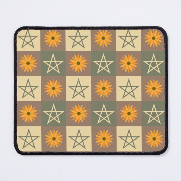 Item preview, Pentagrams and sunflowers pattern designed and sold by sasyall.