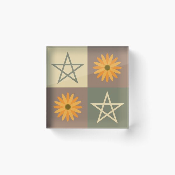 Item preview, Pentagrams and sunflowers pattern  designed and sold by sasyall.