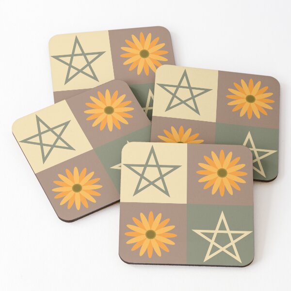 Item preview, Pentagrams and sunflowers pattern  designed and sold by sasyall.