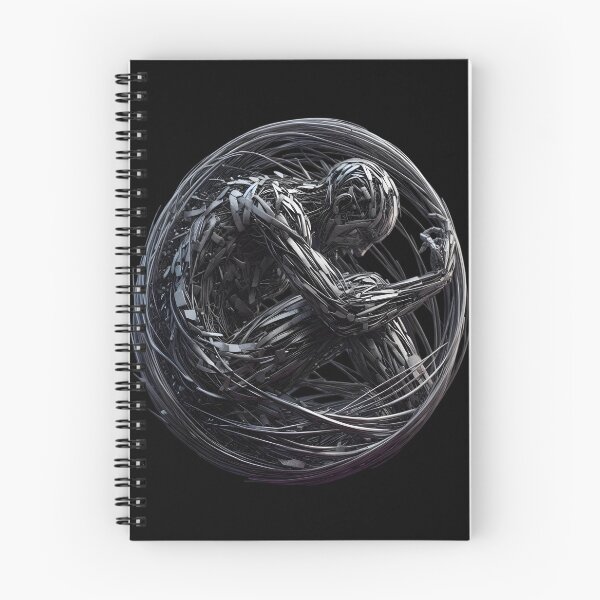 Item preview, Caged in Thought: Futuristic Human Sculpture" designed and sold by IllumeInk.