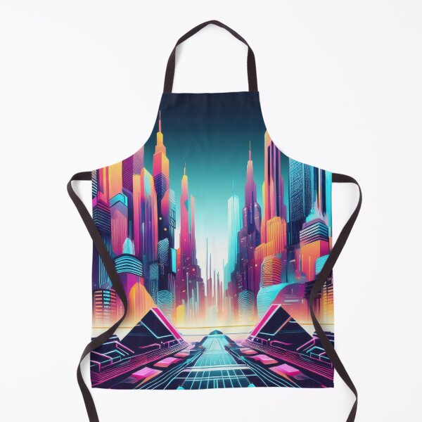 Item preview, Neon Futuristic Cyber Cityscape designed and sold by RaiyaTees.