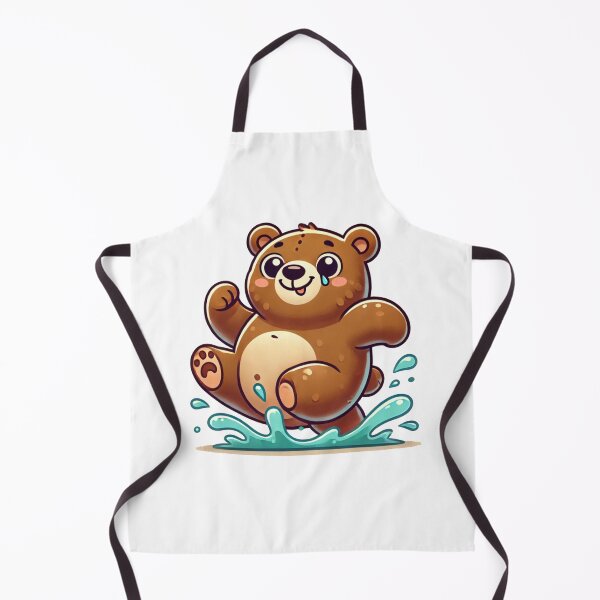 Item preview, Cartoon Cute Funny Brown Bears Splashing Water designed and sold by pinkycherry.